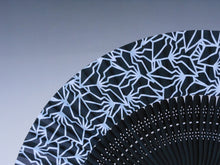 画像をギャラリービューアに読み込む, 婦人用夏扇子 「BAKI柄扇子」総BAKI柄 黒地(山武扇舗)