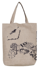 画像をギャラリービューアに読み込む, 麻トートバッグ KYOTO BLUE 日本地図(山本仁商店)