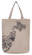 画像をギャラリービューアに読み込む, 麻トートバッグ KYOTO BLUE 日本地図(山本仁商店)
