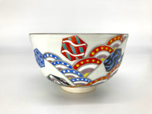 画像をギャラリービューアに読み込む, 白金彩亀甲紋茶碗(京焼 岩華)