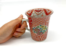 画像をギャラリービューアに読み込む, 赤絵祥瑞マグカップ(京焼 岩華)