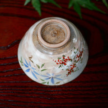 画像をギャラリービューアに読み込む, 四季草花 ご飯茶碗-梅・桜・鉄線・萩-(俊山窯)