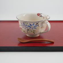 画像をギャラリービューアに読み込む, 四季草花 スープカップ-梅・桜・鉄線・萩-(俊山窯)