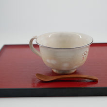 画像をギャラリービューアに読み込む, 四季草花 スープカップ-梅・桜・鉄線・萩-(俊山窯)