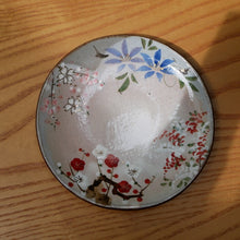 画像をギャラリービューアに読み込む, 四季草花 コーヒー碗皿-梅・桜・鉄線・萩-(俊山窯)