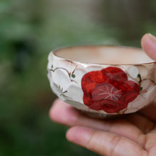 画像をギャラリービューアに読み込む, 面取りぐい吞み-紅白梅-(俊山窯)
