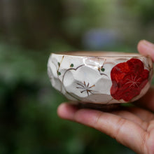 画像をギャラリービューアに読み込む, 面取りぐい吞み-紅白梅-(俊山窯)
