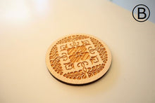 画像をギャラリービューアに読み込む, 家紋コースター(山田木工所)