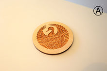 画像をギャラリービューアに読み込む, 家紋コースター(山田木工所)
