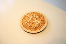 画像をギャラリービューアに読み込む, 家紋コースター(山田木工所)