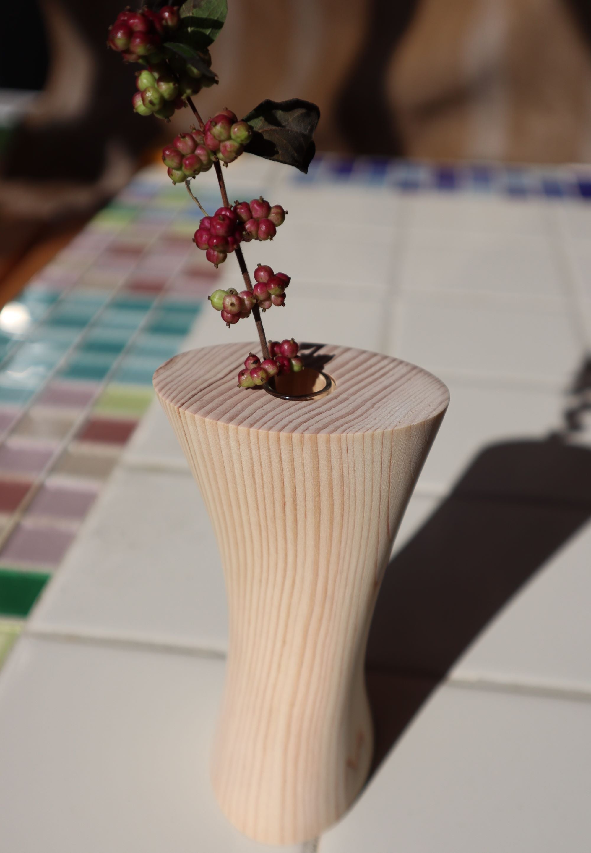 一輪挿し ≪楕円ねじり≫(山田木工所) – 京の逸品物語